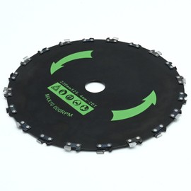 Aynaxcol 9" 20 Tooth Chainsaw Brush Cutter Blade and File Set, Circular Trimmer Chainsaw Tooth Saw Blade with 3/16" File for Cutting String Weeds and Bush Trimming Trees Clearing Underbrush