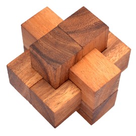 Small devil knot, Notec Cube small puzzle wood puzzle with only 6 pieces, primordial knots, wooden knot, IQ puzzle, carpenter's knot, puzzle, interlock