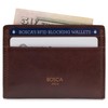 Weekend Wallet Card Case Dolce Matte Leather Dark Brown