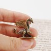NOIAFZY 2Pcs Brass Dragon Winged Dragon Brass Ornaments Made of