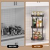 Lazy-Susan-Organizer-Spice-Rack, 3-Tier Rotating Spice Organizer for Cabinet Pantry, Seasoning Holder