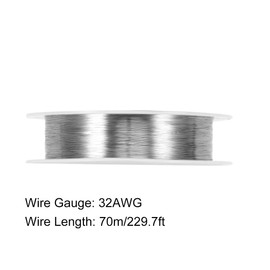 uxcell 32AWG Resistance Wire Wrapping 230ft Nichrome Heating Resistor Wires