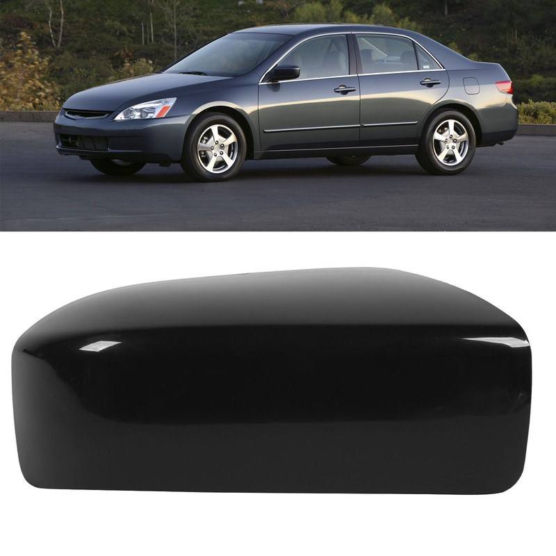 Side Rearview Mirror Cover Black Weather Proof Protective Door Mirror