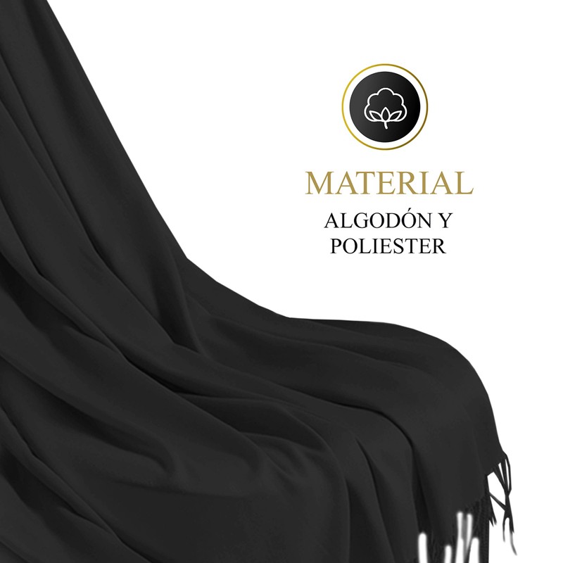 Vedicci Pashmina para Mujer con Acabado Suave y Ligero -