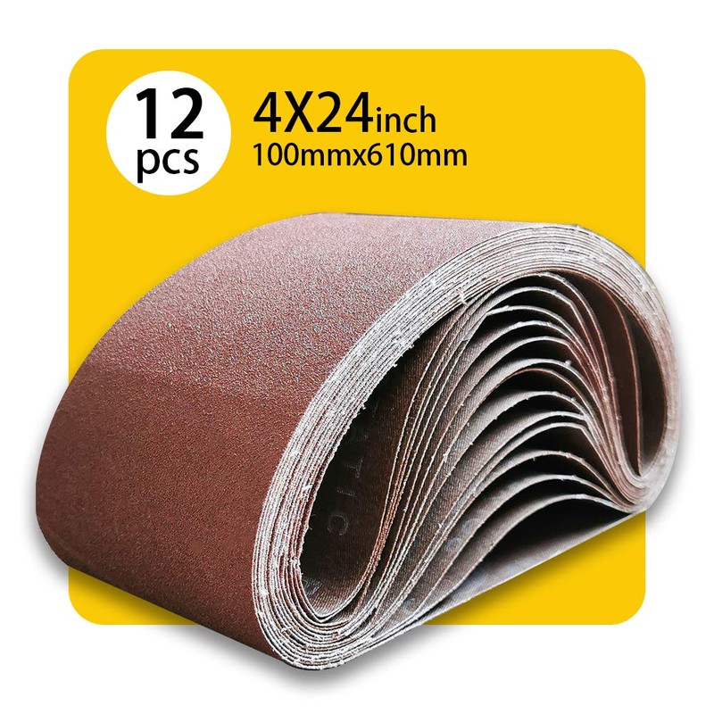 4 x 24 Inch 120 Grit Sanding Belt | Premium