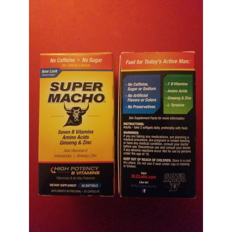 Super Macho 2 PACK HIGH POTENCY SUPER MACHO ENERGY TABLETS