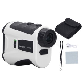 600m Range Finder with Slope Switch High Accuracy Portable Rechargeable Laser Distance Single Barrel Range Finder for Professional Golfers White