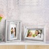 Egofine 2 Pack 4x6 Rotating Floating Picture Frames,Double-Sided Display with