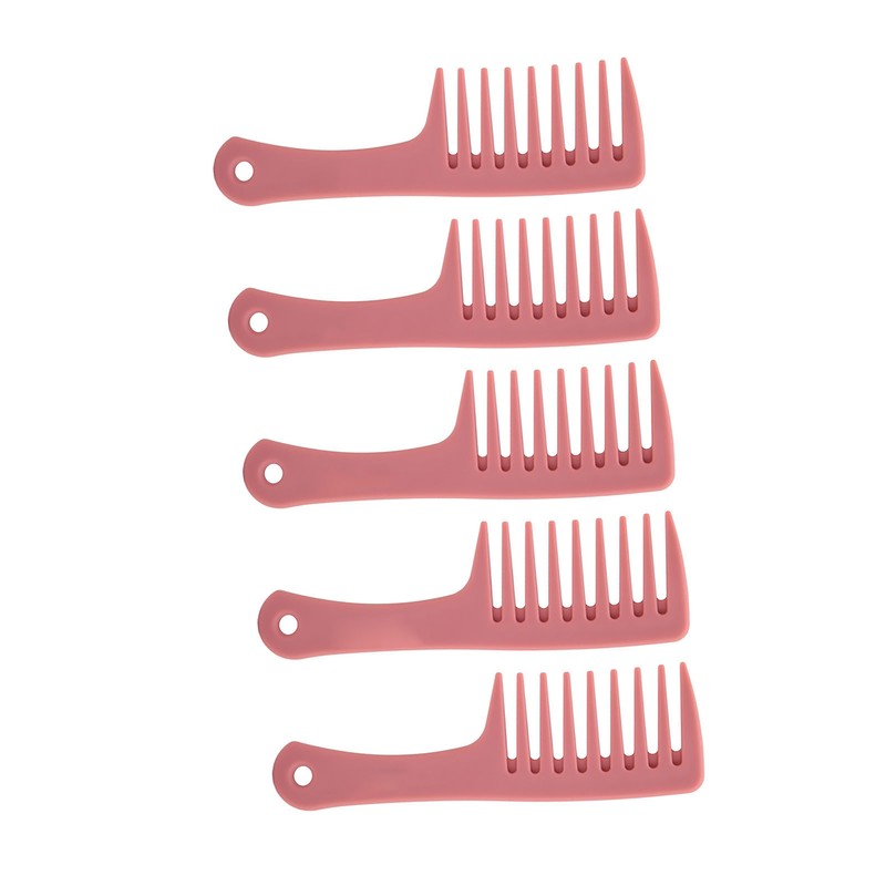 5Pcs Hairdressing Wide Tooth Comb Anti Static Ergonomic Handle Safe