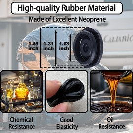 1.98" Trailer Hub Cap, 2Pcs Trailer Bearing Dust Cap with Extra 2Pcs Grease Rubber Plugs, Trailer Axle Grease Cap for Most 2000 to 3500 Pound Dexter Trailer EZ Lube RV Camper Wheel Cover Axle