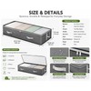 1pc/2pcs/3pcs Dustproof Under Bed Storage Box with Reinforced Handles for