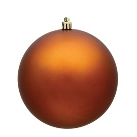 Vickerman 8" Copper Matte Ball Ornament - Shatterproof and UV Resistant - Reliable and Durable - Ready to Hang - Unique Christmas Tree Ornaments - Unique Copper Ornament