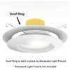 8 Pack Matte White Goof Trim Ring for 6" Inch