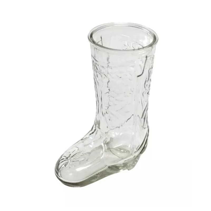 THE PIONEER WOMAN HAND BLOWN GLASS COWBOY BOOT VASE~DRINKING CUP