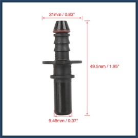 INFINAUTO 2pcs 9.49mm ID6 Car Fuel Line Hose Pipe Quick Release Male Connector Durable Material Stylish Design