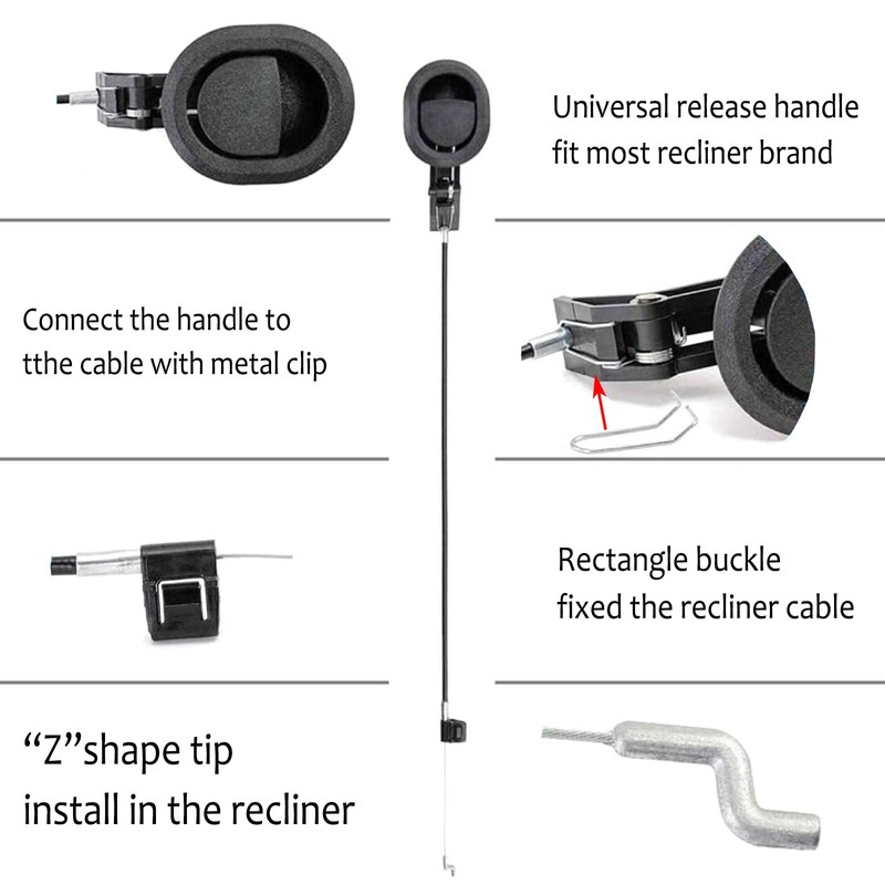 xocome Universal Sofa Chair Recliner Release Pull Handle Replacement Parts