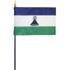 Lesotho 4 in x 6 in World Flag on 10