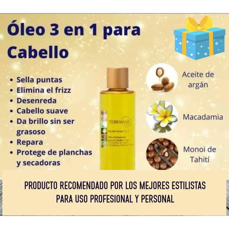 Aceite De Argan Para El Cabello Oleo 3 En 1