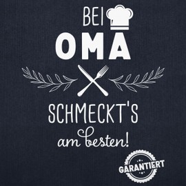Shirtracer - Apron - Women's 1 - Cooking Apron with Grandma schmeckts am Besten I Cooking Apron Gift Grandma I Grandma Cooking Apron I Kitchen Apron Grandma I Gift Grandma Christmas I Grandma Gift I