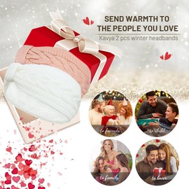 Kavya Women's Winter Headband Ear Warmers Women's Elastic Headband Winter Lined Headbands Girls Knitted Hair Band Headwrap Thick Headband