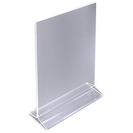 Dazzling Displays Table Card Display/Plastic Upright Menu Ad Frame/Acrylic Sign Holder, 81/2 by 11-Inch, 10-Pack