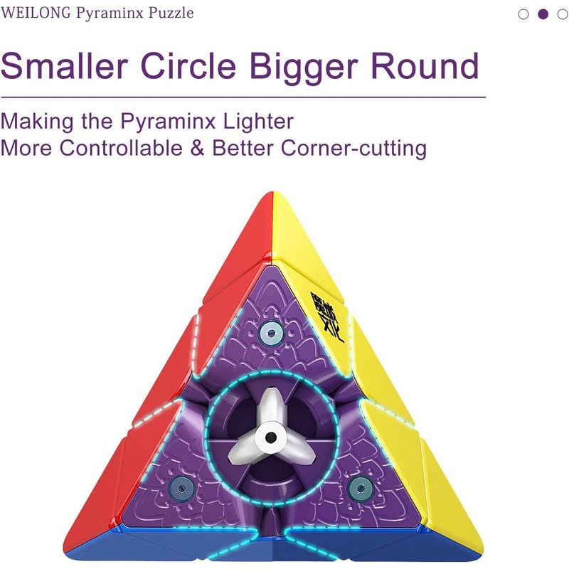 Moyu Weilong Pyraminx 2022 with 48 magnets, Maglev Pyraminx Speed