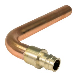 Pex-A Expansion Copper Stub Out Elbow 1/2" x 3-1/2" x 8", F1960 Stub Out Elbow Fitting No Lead Brass, For Use in Pex-A-Tubing Connection