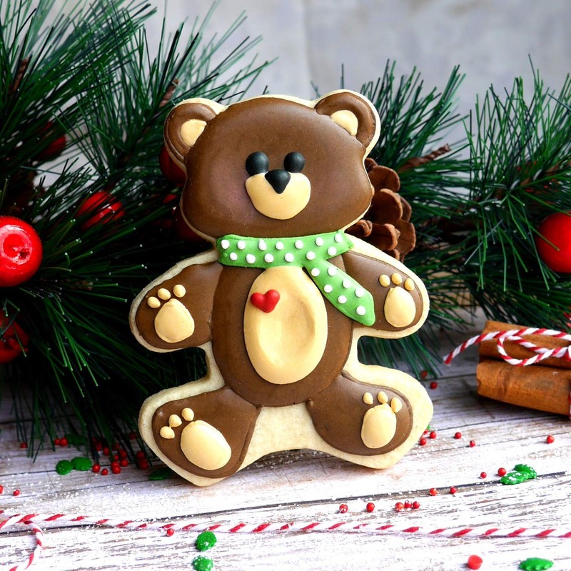 Sweet Cookie Crumbs Teddy Bear Cookie Cutter, Stainless Steel, Dishwasher