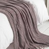 BOURINA Textured Solid Soft Sofa Throw Couch Cover Knitted Decorative
