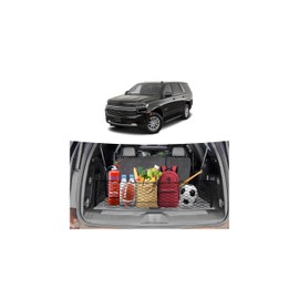 Canvcle Cargo Net for Chevy Suburban Tahoe GMC Yukon&Yukon XL Cadillac Escalade 2021–2025 2026 Envelope Style Heavy Duty Elastic Mesh Trunk Cargo Organizer Easy Install Storage Net with Hooks