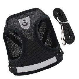 Dokeno Cat Harness with Lead Set, Cat Lead with Harness, Escape Proof for Cats, Soft Mesh Vests, Harnesses with Luminous Strips for Outdoor Training, Walking (XS)