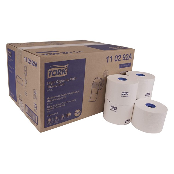Tork High-Capacity Toilet Paper Roll White T26, Advanced, 2-Ply, 36 x 1000 sheets, 110292A