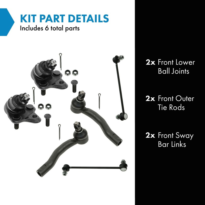 TRQ Front Steering & Suspension Kit Ball Joint Sway Bar