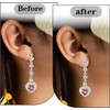 8Pcs Earring Lifter Backs for Droopy Ears,Durable Pea-Shaped Locking Backs