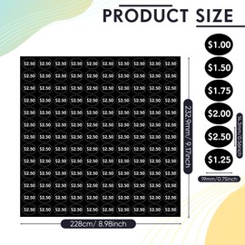 6 Prices to Use: There are 6 Kinds of Vending Machine Price Labels for You to Choose, namely $1.00, 1.25, 1.50, 1.75, 2.00, 2.50, You can use Them According to Your Need (Black)