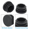 Kyuionty 40 Pack 7/8" Round Black PE Plastic Plugs for