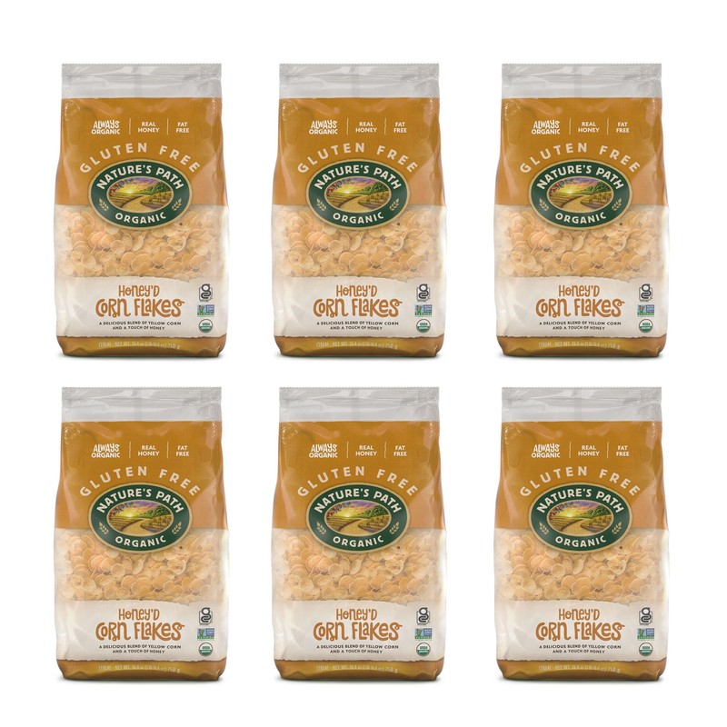 Nature's Path Organic Honey'D Corn Flakes Cereal, 26.4 oz (Pack