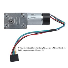 DC Gear Motor, Metal with Encoder 14mm Output Shaft 24V, D Type, for Industrial Drive Device (150RPM)