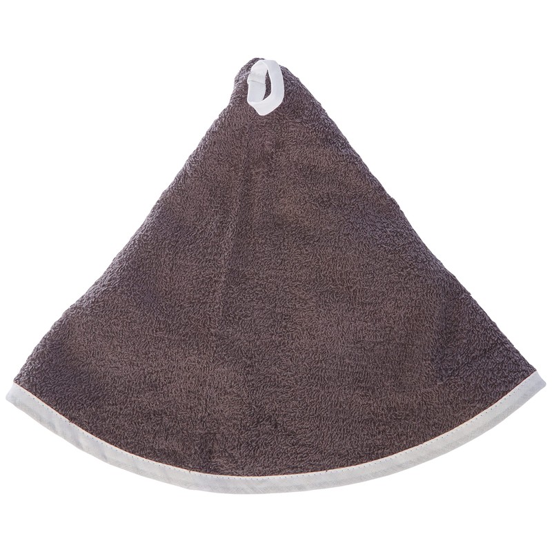Douceur d'Intérieur Round Hand Towel (0) Embroidered Terry Towells, Anthracite,