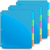 Dunwell 2-Pocket 5-Tab Dividers for 3-Ring Binder (3 Sets, 15