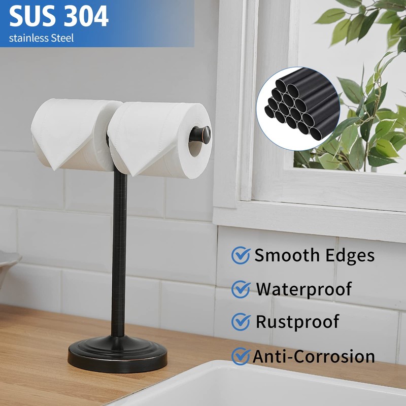 RUMOSE 13 Inch Oil Rubbed Bronze Towel Stand Hand Towel