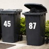 Pack of 4 White Bin Number 3 Stickers (17 cm)