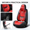 TIEHESYT Car Seat Covers Full Set, Breathable Leather Automotive Front