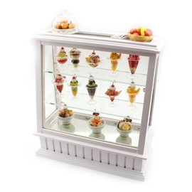 MyTinyWorld Dolls House Miniature Fully Stocked Ice Cream Display