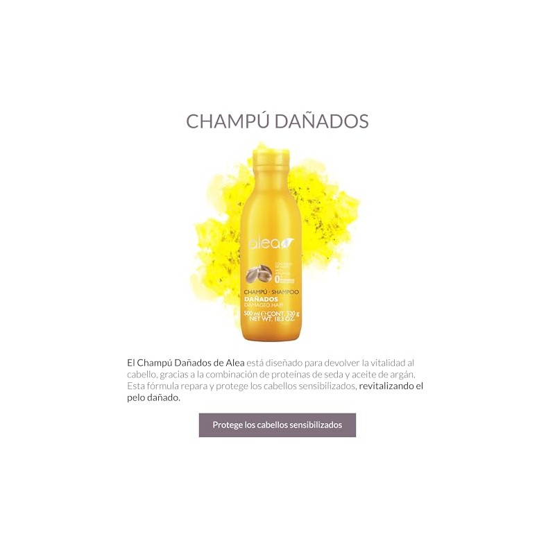 Alea Damaged Hair Shampoo with Argan Oil 18.3oz / 500ml