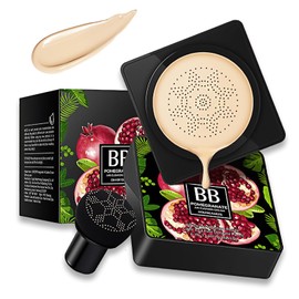 Mushroom Head Air Cushion Bb Cream,Waterproof Flawless Air Cushion Foundation,Air Cream Cushion Foundation,Moisturizing Concealer,Waterproof,Bb Cream With Mushroom Makeup Sponge,Easy To Apply