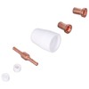 110 Pcs Plasma Torch Accessory Set Porcelain Nozzle Cups Extended