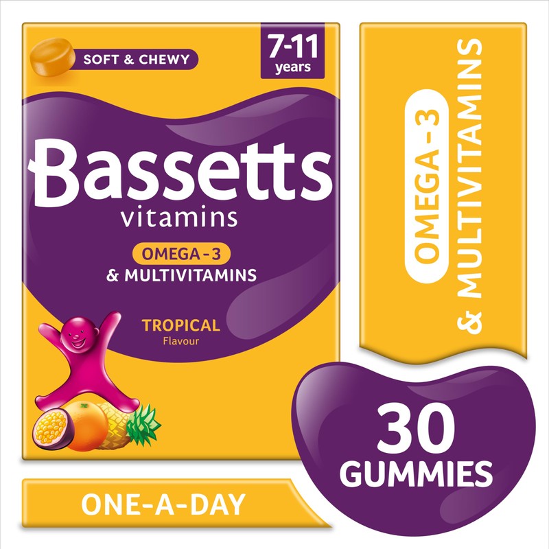 Bassetts Vitamins 7-11 Omega 3 Tropical 30's, 81.9 g