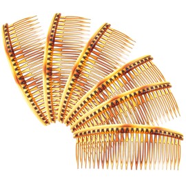 Healeved 6pcs Hair Combs for Women Side Hair Combs Black Fine Teeth for Styling and Decorative Look