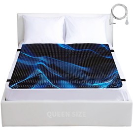 Grounding Mat for Bed, OuDilee Grounding Sleeping Mat Queen Size, Anti-Slip Earthing Pad with Grounding Cord for Relieve Pain & Better Sleep (Queen)